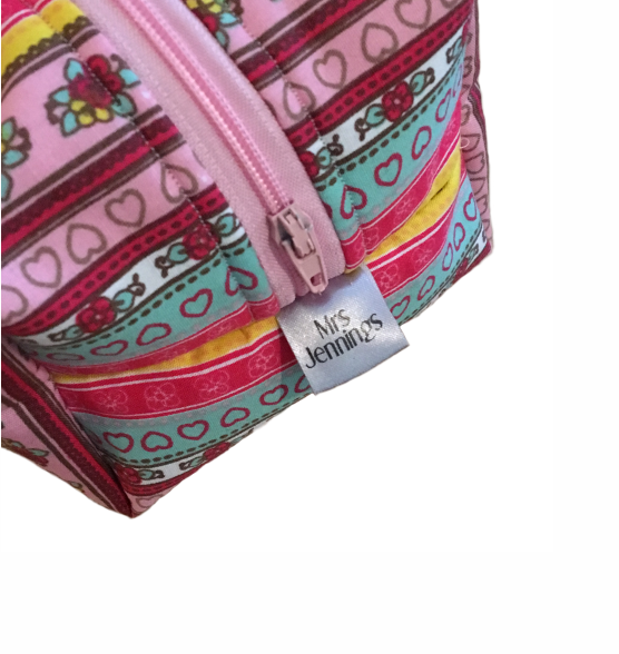 Zippered-Box-Pouch-Pretty-Hearts-close-up-name-side-view Zippered-Box-Pouch-Pretty-Hearts-close-up-name-side-view
