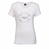 Classic Floral Round Neck Fitted Shirt - Bride - White Classic Floral Round Neck Fitted Shirt - Bride - White