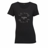 Classic Floral Round Neck Fitted Shirt - Bride - Black Classic Floral Round Neck Fitted Shirt - Bride - Black