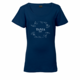 Classic Floral Round Neck Fitted Shirt - Bride - Navy Classic Floral Round Neck Fitted Shirt - Bride - Navy