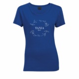 Classic Floral Round Neck Fitted Shirt - Bride - Royal Blue Classic Floral Round Neck Fitted Shirt - Bride - Royal Blue