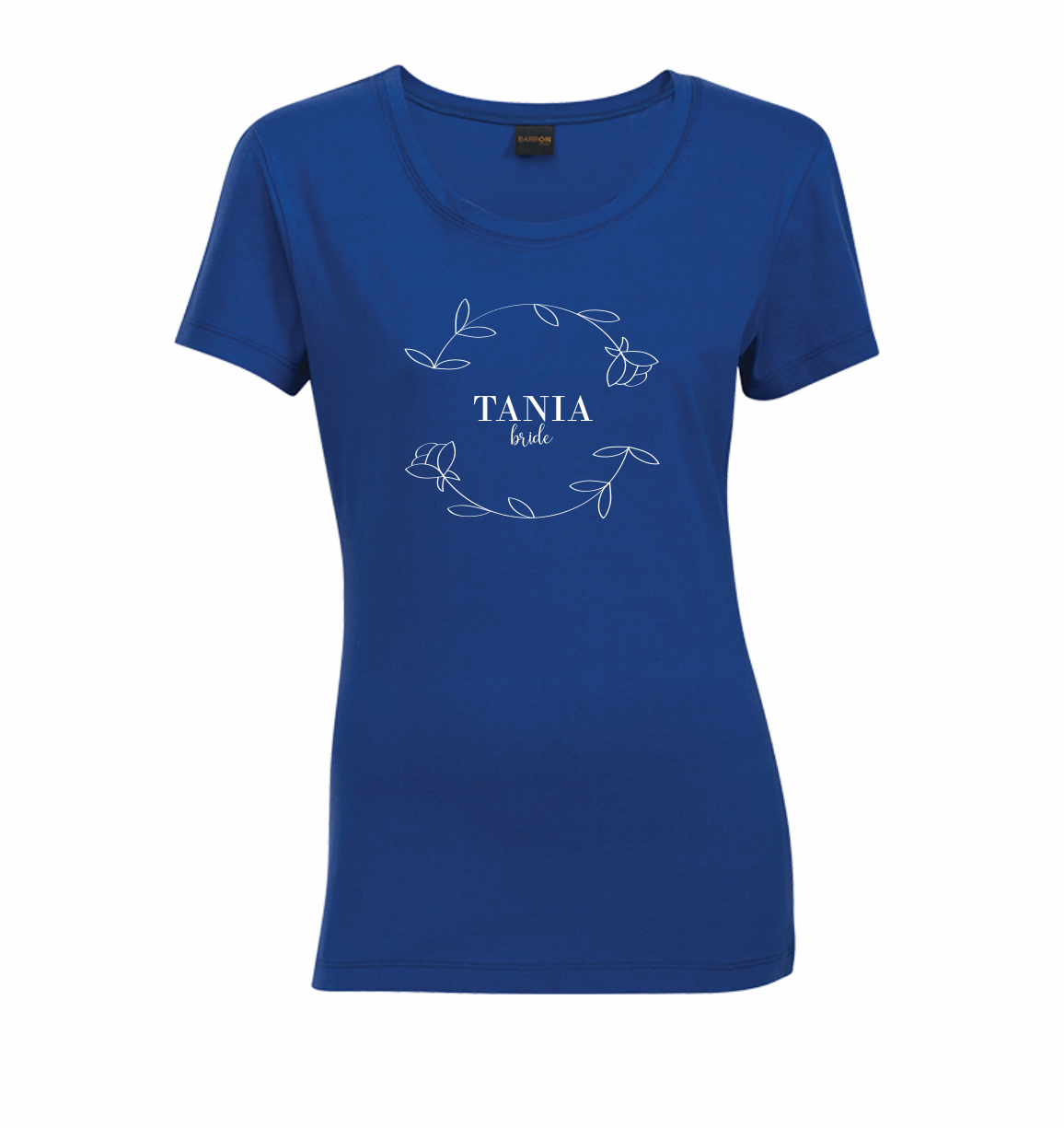 Classic Floral Round Neck Fitted Shirt - Bride - Royal Blue Classic Floral Round Neck Fitted Shirt - Bride - Royal Blue