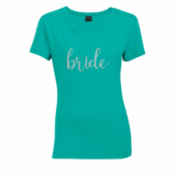 Glitter Bride Aqua Shirt - Glitter Silver Glitter Bride Aqua Shirt - Glitter Silver
