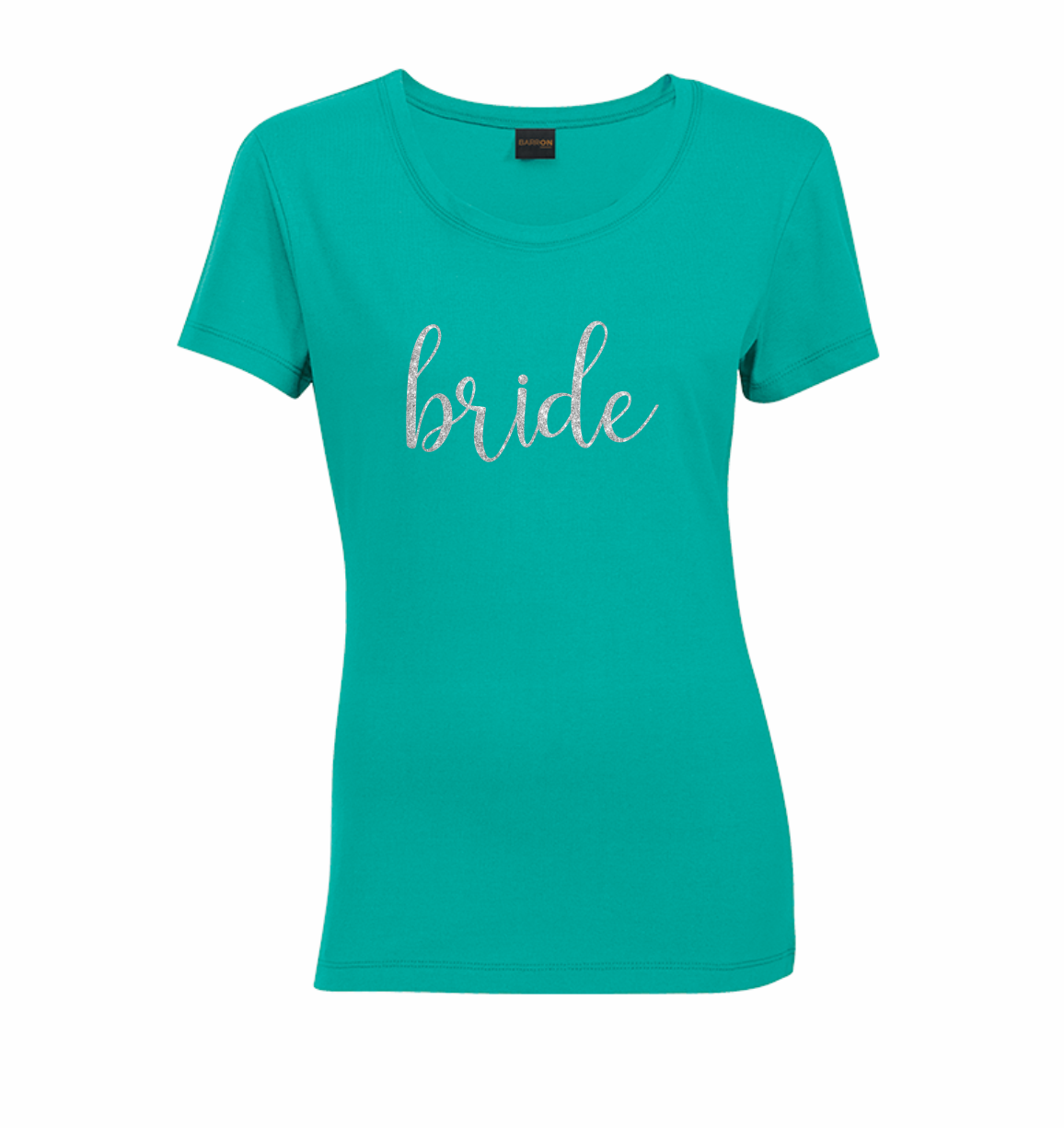 Glitter Bride Aqua Shirt - Glitter Silver Glitter Bride Aqua Shirt - Glitter Silver
