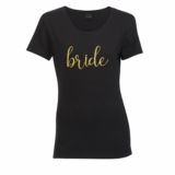 Glitter Bride Black Shirt - Glitter Gold Glitter Bride Black Shirt - Glitter Gold