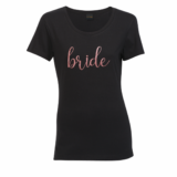 Glitter Bride Black Shirt - Glitter Rose Gold Glitter Bride Black Shirt - Glitter Rose Gold