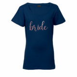 Glitter Bride Navy Shirt - Glitter Rose Gold Glitter Bride Navy Shirt - Glitter Rose Gold