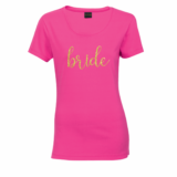 Glitter Bride Pink Shirt - Glitter Gold Glitter Bride Pink Shirt - Glitter Gold