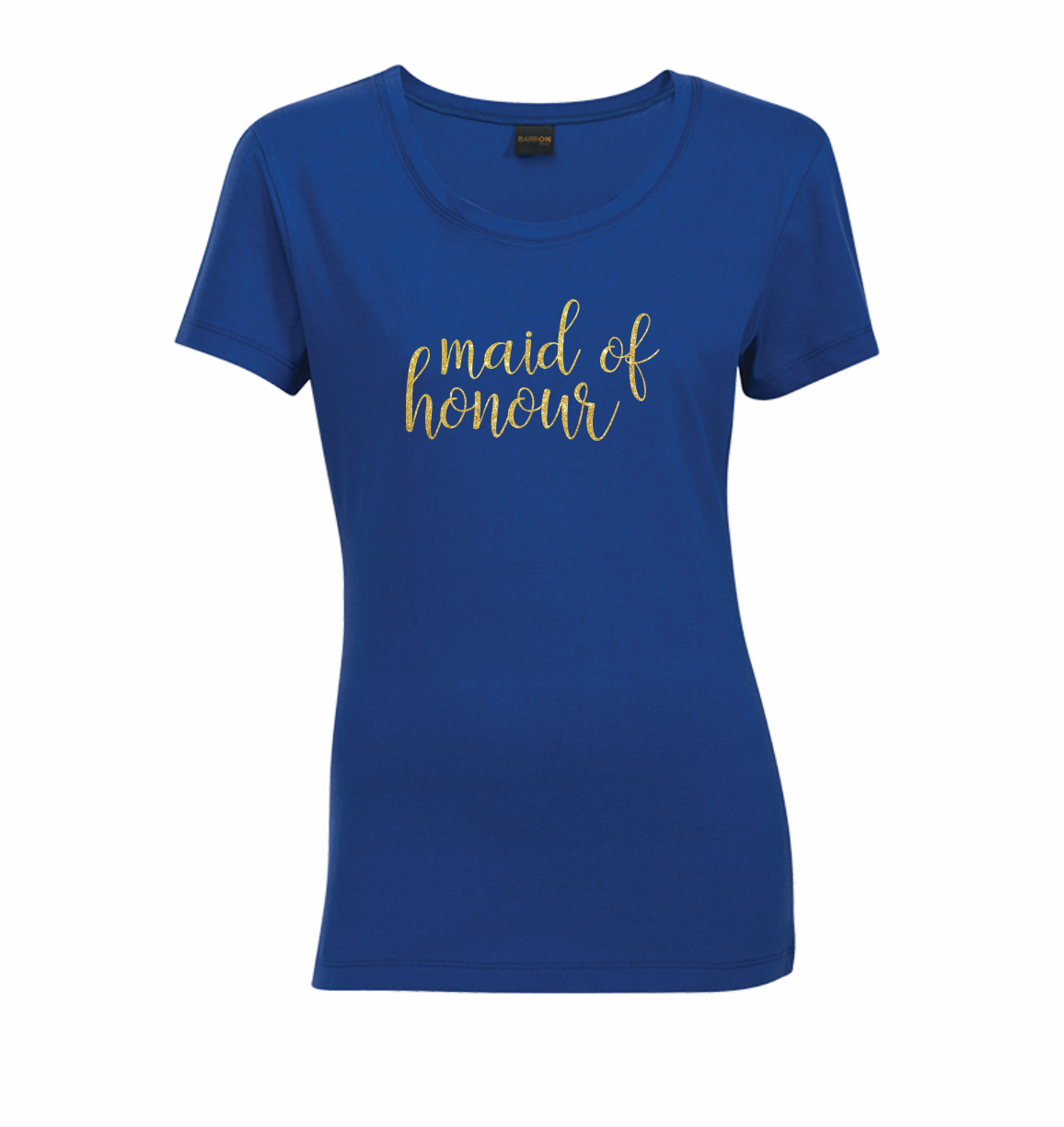 Glitter Maid of Honour Black Royal - Glitter Gold Glitter-Maid-of-Honour-Royal-Shirt-Glitter-Gold