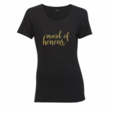 Glitter Maid of Honour Black Shirt - Glitter Gold Glitter-Maid-of-Honour-Black-Shirt-Glitter-Gold