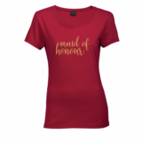 Glitter Maid of Honour Red Shirt - Glitter Gold Glitter-Maid-of-Honour-Red-Shirt-Glitter-Gold